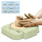 Pottery Wheel for Kids, DIY Ceramic Kit, Air Dry Clay Art, Kids Artist Studio, Educational Toys 6+, Camera Pottery Machine, Creative Birthday Gift, Children's Sculpting Set, Green Pottery Kit, STEM Craft Toy