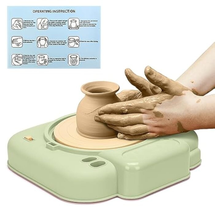 Pottery Wheel for Kids, DIY Ceramic Kit, Air Dry Clay Art, Kids Artist Studio, Educational Toys 6+, Camera Pottery Machine, Creative Birthday Gift, Children's Sculpting Set, Green Pottery Kit, STEM Craft Toy Pottery Wheel for Kids, DIY Ceramic Kit, Air Dry Clay Art, Kids Artist Studio, Educational Toys 6+, Camera Pottery Machine, Creative Birthday Gift, Children's Sculpting Set, Green Pottery Kit, STEM Craft Toy