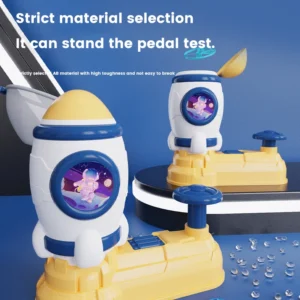 Rocket UFO Launcher Toy, Children's Sports Equipment, Fun Foot Stepping UFO Launch Receiving Game, Children's Birthday Gift Box